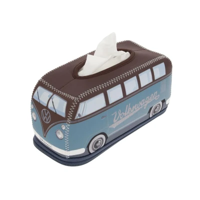 Afbeelding van Brisa Tissuehouder Volkswagen T1 Bus Blauw Petrol Bruin 8,5x24x11cm Nice thingZ