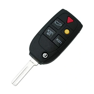 Afbeelding van BROVACS Vervangende Sleutel Shell Compatibel met VOLVO 5 Knoppen Flip Keyless Entry Afstandsbediening Case Fob PG786A