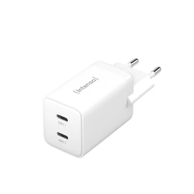 Afbeelding van (Intenso) W40CC 40W USB C GaN lichtnetadapter 2x wit (7804012)