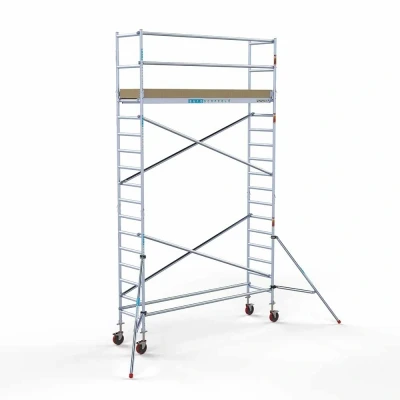 Afbeelding van Euroscaffold Rolsteiger Budget Schoren L305xB75 6.20m werkhoogte Carbon platformen