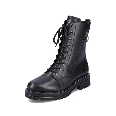 Afbeelding van Remonte Veterboots schwarz schwarz, Dames, Maat: 37, Leer