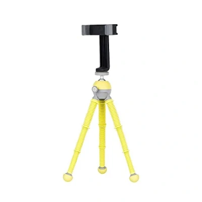 Afbeelding van JOBY PodZilla Medium Kit, flexibel statief en GripTight 360 telefoonhouder, van de makers GorillaPod, smartphonestatief, compatibel met iPhone, Action Cam, apparaten tot 1 kg, geel