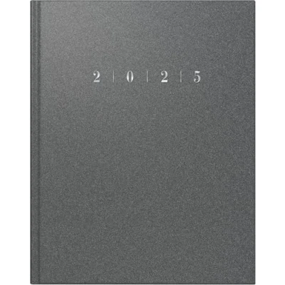 Afbeelding van rido/idé Boekkalender Model Managerkalender TM (2025), 2 pagina&#039;s = 1 week, 205 x 260 mm, 168 pagina&#039;s, kunststof omslag reflection, grijs