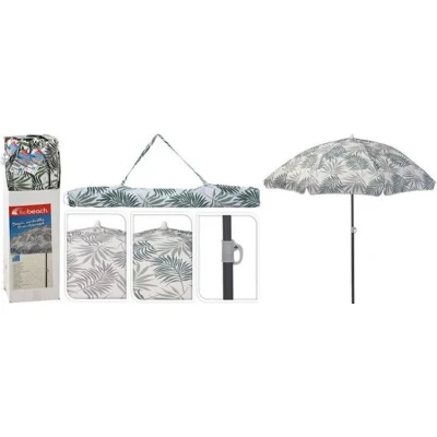 Afbeelding van Strandparasol met blad motief 180cm