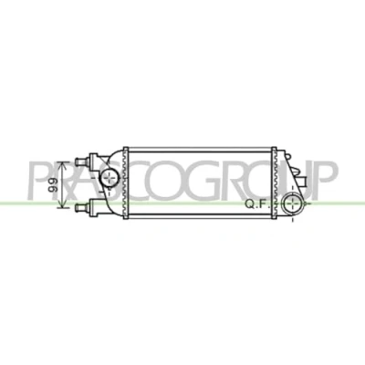 Afbeelding van Intercooler, inlaatluchtkoeler PRASCO LA004N001