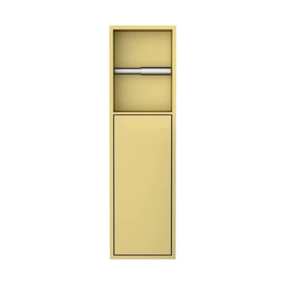 Afbeelding van Best Design closetrolhouder 12x17x60cm inbouw met deur Mat goud Duurzaam materiaal