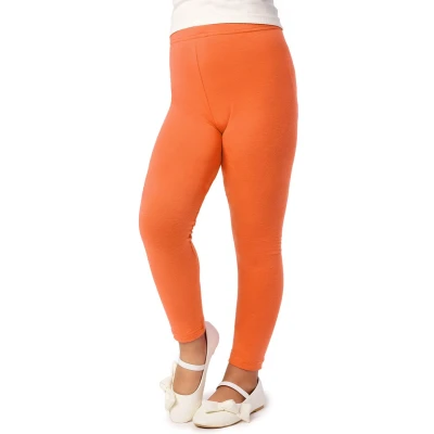 Afbeelding van Merry Style MS MS10 130 LE Meisjes Lang Leggings Sport Vrijetijdsbroek Viscose Sporbroek Yogabroek Oranje 152