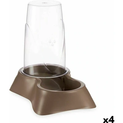 Afbeelding van Dierenvoederbak Dispenser Bruin Polypropyleen 3,5 L 21,5 x 32,5 cm (4 Stuks)