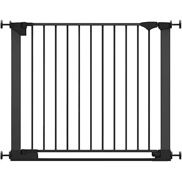 Afbeelding van Safetots SafeStep Traphekje, Zwart, 89cm 96cm, Extra Laag Doorloop, 74cm Brede Deuropening, Eén Stuk Traphekje voor Trappen, Gangpaden en Deuren, Baby Peuter