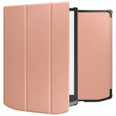 Afbeelding van imoshion E reader Hoesje Geschikt voor Pocketbook InkPad X Pro Slim Hard Case Sleepcover Bookcase Rosé Goud