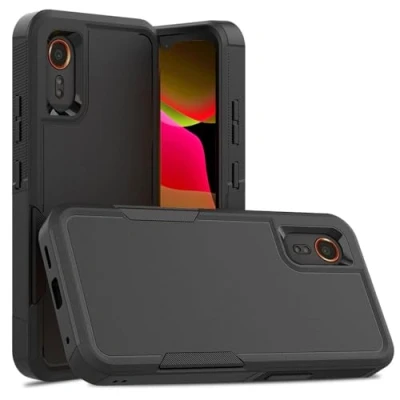 Afbeelding van TECHGEAR Galaxy XCover 7 Stoere Gepantserde hoes Schokbestendig, robuust, stevig [Heavy Duty bescherming] [Antislip] 2 laags impact telefoonhoesje ontworpen voor Samsung 5G (zwart)