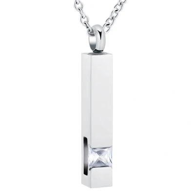 Afbeelding van Luxe Ashanger Met Ketting Assieraad Zilver Wite Steen As Gedenksieraad Urn Incl. vuller
