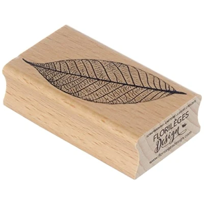 Afbeelding van Florilèges Design FD214045 stempel voor scrapbooking, licht bladeren, beige