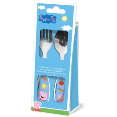 Afbeelding van Kinderbestek van metaal. 2 stuks PEPPA PIG