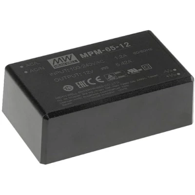 Afbeelding van Mean Well MPM 65 24 AC/DC printvoeding V/DC W