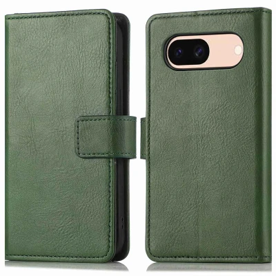 Afbeelding van Google Pixel 8a Hoesje Kunstleder iMoshion Bookcase Groen Telefoonhoesje