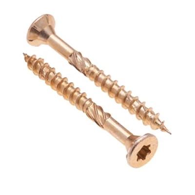 Afbeelding van 4mm Houtschroeven Zelftappende Torx Koolstofstaal geel met Verzinkt Multi Purpose Houtgebruik Platte kop (doos van 500 stuks) Maat: x 35mm
