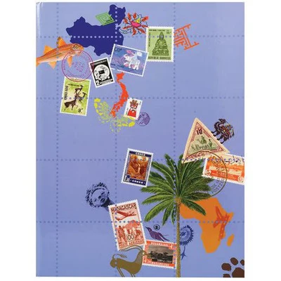 Afbeelding van Postzegelalbum 17x22.5cm met klassieke kaft 16 zwarte bladen Exacompta