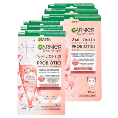 Afbeelding van Garnier SkinActive Oogmasker van stof met probiotica fracties, 3 toepassingen + reparerend gezichtsmasker