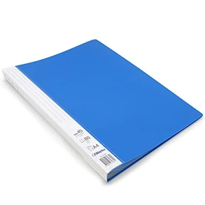 Afbeelding van Waytex 931333B Documentenmap, A4, 80 transparante hoezen, polypropyleen, ondoorzichtig, identificatiebaar, 40 blauw