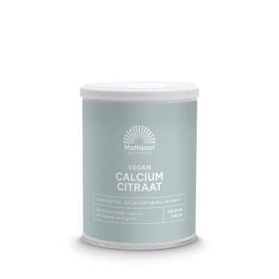 Afbeelding van Mattisson calcium citraat poeder 21% elementair 125 g