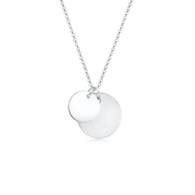 Afbeelding van Elli Plates Basic Ketting silvercoloured, Dames, Maat: 60, Silver coloured
