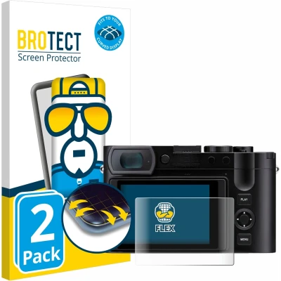 Afbeelding van BROTECT Screenprotector voor Leica Q3 / 43 Folie Beschermfolie transparant volledig dekking (2 Stuks)