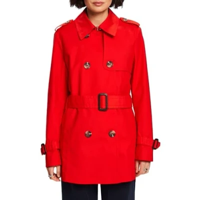 Afbeelding van Esprit Classic Trenchcoat, Dames, Maat: XL, Red