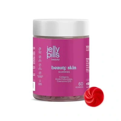 Afbeelding van Jelly Pills® Hydrolysierte Collageen Gummies 60 Vegan met Hyaluronzuur, Co enzym Q10 &amp; Vitamine C Geen Toegevoegde Suikers Huid, Botten Gewrichten