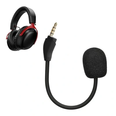 Afbeelding van kwmobile microfoon voor gaming headset Compatibel met Kingston HyperX Cloud III 10 cm In zwart