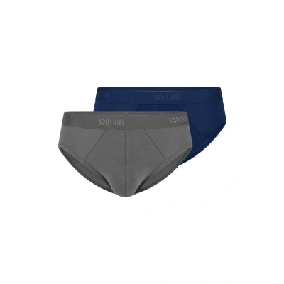 Afbeelding van Sloggi BASE 2 PACK Slip Marine shiver, Heren, Maat: Small, shiver