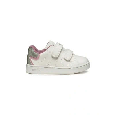 Afbeelding van Geox Eclyper Sneakers laag voor kinderen, Maat: 23, White/rose Kunststof/ textiel