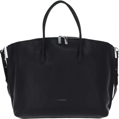 Afbeelding van COCCINELLE Leren Handtas Schoudertas Estelle Elephant Handbag Noir Zwart
