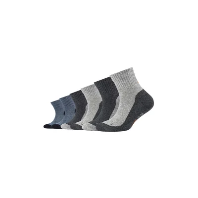 Afbeelding van Camano 1116005000 protex function kinderquarters 6 paar, maat 31/34, kleur donkergrijs melange, dark grey melange