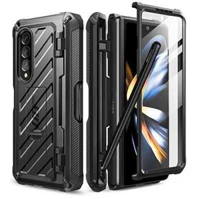 Afbeelding van Supcase 360 Backcase met screenprotector Geschikt Voor Samsung Z Fold 4 Zwart