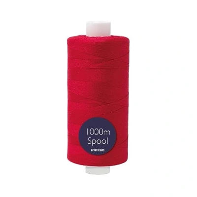 Afbeelding van Korbond 1000m Polyester Naaigaren Hand en Machine (Rood)