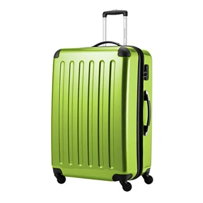 Afbeelding van HAUPTSTADTKOFFER Alex Middelgrote harde koffer, 4 wielen, trolley, rolkoffer, reiskoffer, volumevergroting, appelgroen, 75, koffer