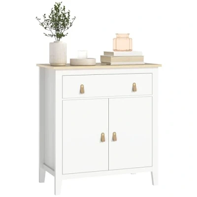 Afbeelding van HOMCOM Dressoir Spaanplaat 80x40x90cm Wit