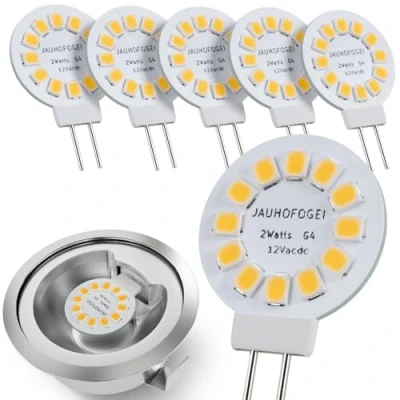 Afbeelding van G4 LED Lampen 12V Warm Wit 2700K 2W vervanging 20W Halogeenlamp Bulb Mini 12 Volt 20 Watt Halogeen Capsule Lamp 2 Pin Lampjes Spot Light Bulbs voor Inbouwspot Keuken Afzuigkap 6 Stuks