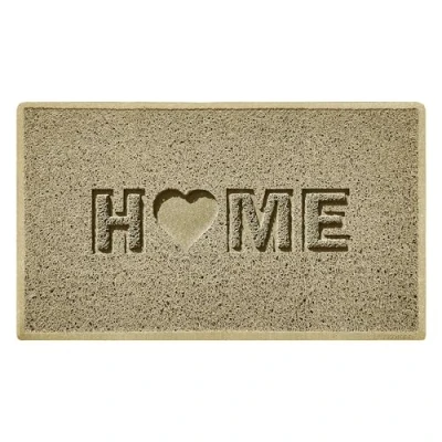 Afbeelding van Nicoman LOVE at HOME Deurmat 75x44cm Eerlijkheid BeigeHeavy Duty Non SlipBinnen/BuitenIngangsbarrière Dirt Trapper VloermatHome Patio Tuin Serre DeurmatHome Heart