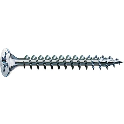 Afbeelding van SPAX Universele schroef, 3,5 x 45 mm, 1000 stuks, kruiskop Z2, verzonken kop, volledige schroefdraad, 4CUT, WIROX A3J, 1081010350455