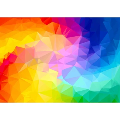 Afbeelding van Enjoy Puzzle Rainbow Gradient Poligonal Swirl 1000 Teile.