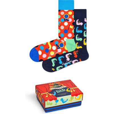 Afbeelding van Happy Socks Vaderdag 2P Giftbox Maat 36 40