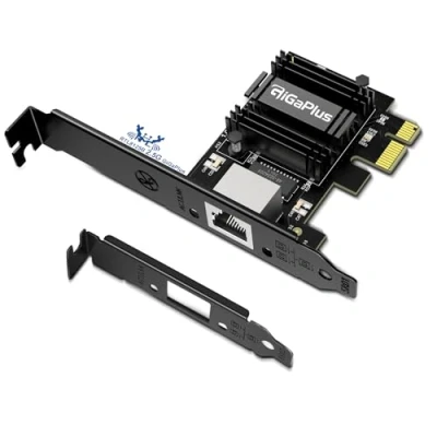 Afbeelding van 2.5Gb PCIe Netwerkkaart, GiGaPlus 2500Mbps Ethernet Interface Adapter, met Realtek RTL8125B, Wake on LAN, 2.5G NIC conform Windows/Linux/MAC OS