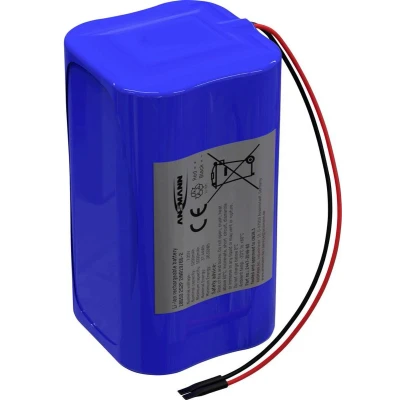 Afbeelding van Ansmann 2S2P Akkupack 4x 18650 Kabel Li ion 7.2V 5200mAh Block Accupack Aantal cellen: 4 5200 mAh