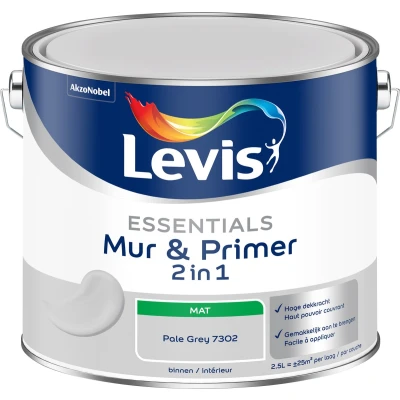 Afbeelding van Levis Essentials Mur &amp; Primer Pale Grey 7302 2,5 L