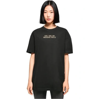 Afbeelding van Merchcode Missing Piece Boyfriend Tshirt print, Dames, Maat: Large, Black