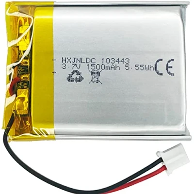 Afbeelding van VDC 3.7V 1500mAh 103443 Oplaadbare Polymer Lithium Batterij Vervanging ​ Voor DIY 3.7 5V Elektronisch Product, Mobiele Voeding van de Energieopslag
