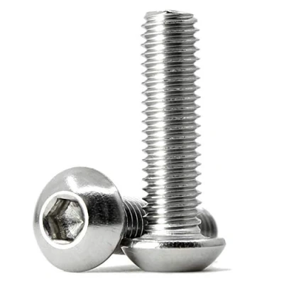 Afbeelding van (10 stuks) M8 x 60 mm lenskopschroeven met binnenzeskant 304 roestvrij staal binnenzeskantschroef volledige schroefdraad