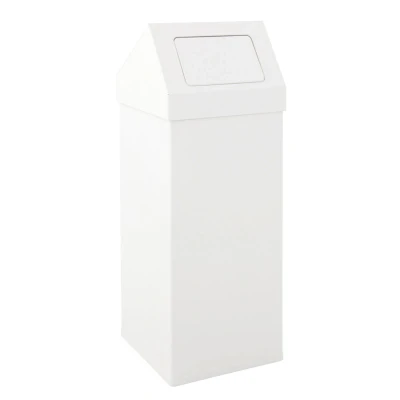 Afbeelding van Prullenbak Carro Push 110ltr pushklep wit